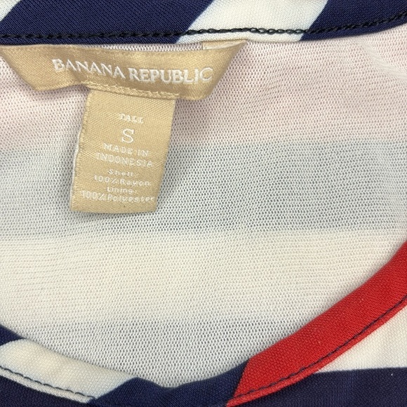 Banana Republic Striped Sleeveless Maxi Dress - Red coral, White, and Blue - Picture 8 of 9